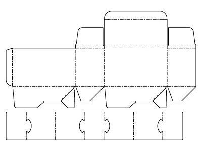 仕切り付 ワンタッチ底箱[152×70×93mm]