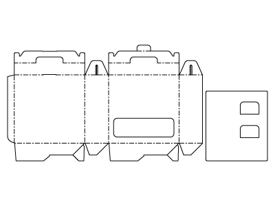 ワンタッチ式+仕切 [207×70×201mm]